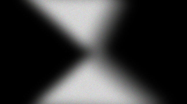abstract hourglass graphic on black background, representing passage time, deadline, urgency, and finite nature life. symbolize transition, moments slipping away.