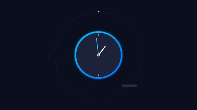 Animated HR Payroll Processing with Time Clock and Direct Deposit Transfer in Blue and Green