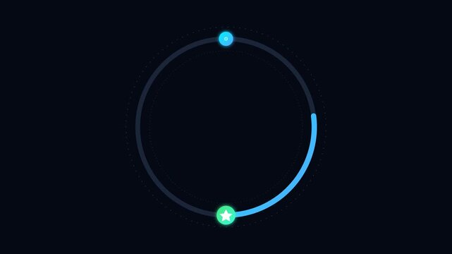 Abstract Habit Loop Animation with Blue and Green Gradient Circular Routine and Reward Cycle