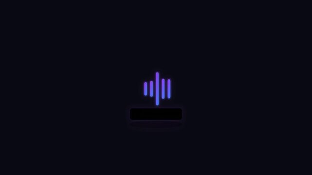 Text-to-Speech Accessible Reader Icon with Pulsing Purple and Blue Gradient Soundwaves
