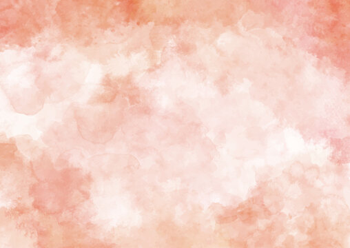 Abstract hand painted orange watercolour background design