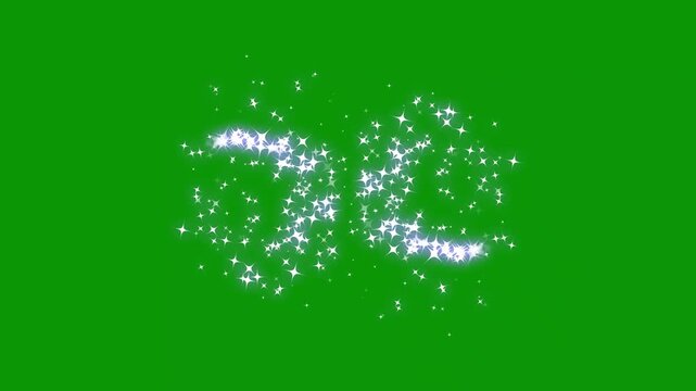 Glitter sparkles twinkle stars line and twinkle sparkle stars animation, white shimmer particles, glowing star particles burst, star sparkle vector doodles on green screen. 4k video