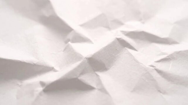 Crumpled White Paper Texture with Fine Creases