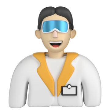Scientist 3D Illustrations