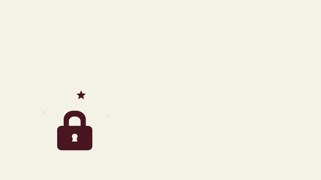 vector lock animation solid color fill