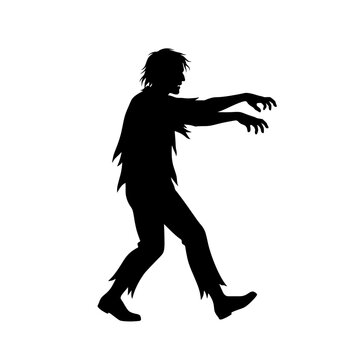 silhouette of a zombie