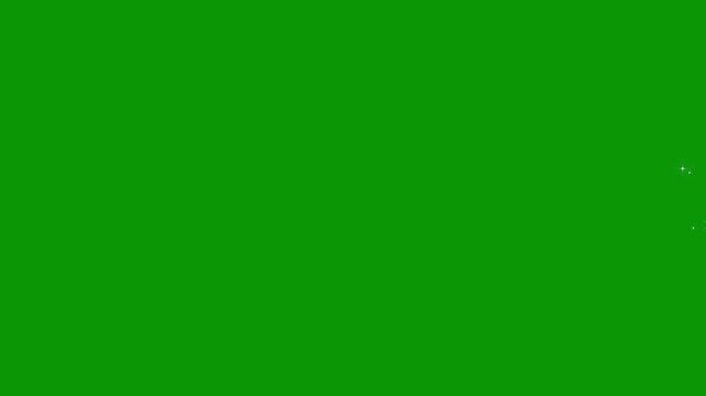 Twinkling glitter stars with glowing magic dust and sparkling fairy trails, flowing glowing particles, pixie dust path, magical twinkle motion and seamless luxury animation on green screen. 4k video