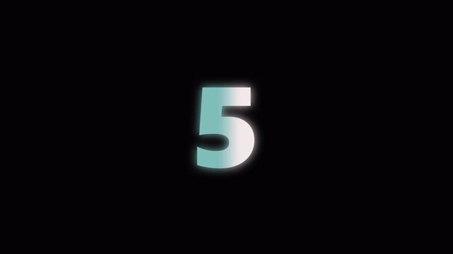 Animated Digital Countdown Timer with Elegant Gradient Text on transparent Background, Modern Time Counter Motion Graphic for Video Editing, Events, Technology and UI Design in 4K.