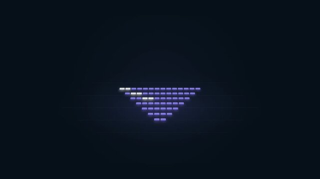 Premium abstract corporate data visualization showing multiple digital information blocks organizing into a structured analytical form. The concept represents raw data transforming into meaningful pat