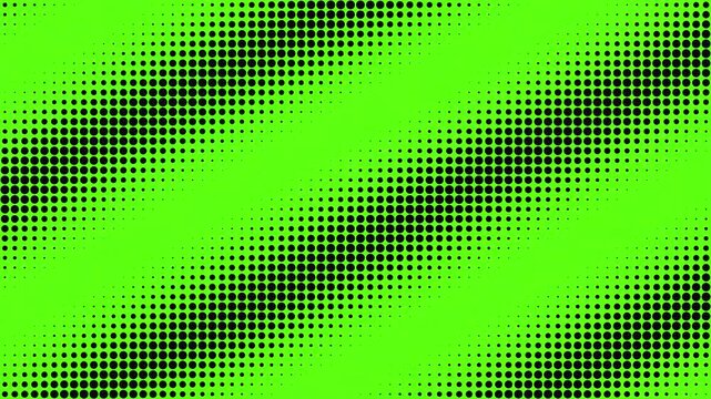 Abstract green and black halftone dot pattern background