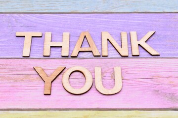 thank you write - banner - greeting card background  © Adriana