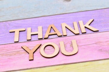 thank you write - banner - greeting card background  © Adriana