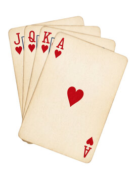 Vintage Royal Family of Hearts Playing Cards