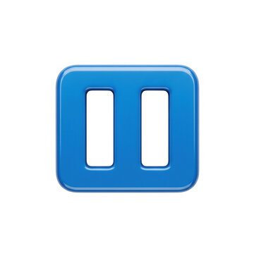 Modern blue play pause media control icon