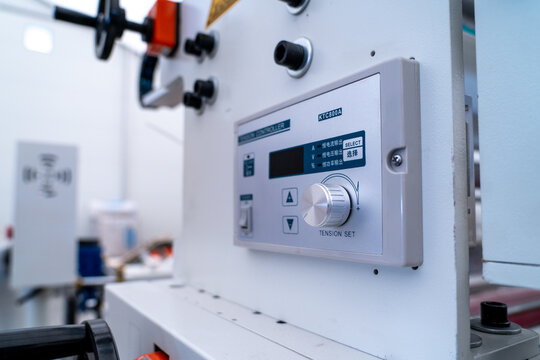 Industrial machinery operating with ktc800a tension controller and control panel