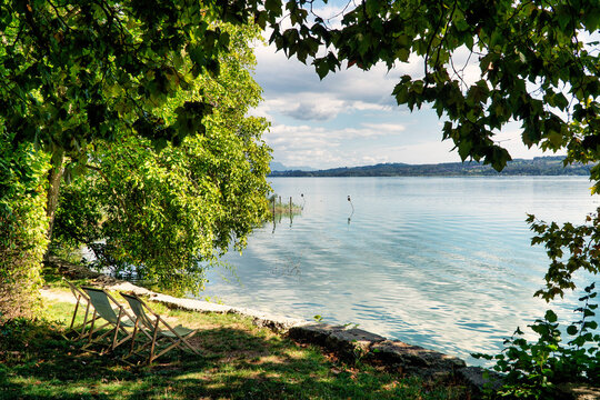 Schweiz, Kanton Bern, Bielersee, Bern, Erlach, St. Petersinsel (franz&ouml;sisch: &Icirc;le Saint-Pierre), Seeland