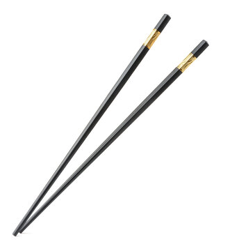 Pair of black traditional luxury chopsticks