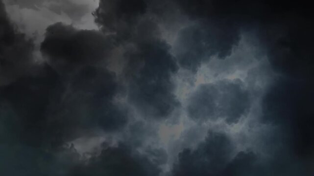 Ominous Storm Clouds Rolling Across the Night Sky