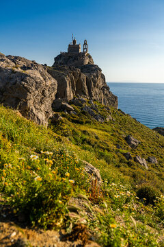 Saint Paisios Church at Sunset in Crete, Greece