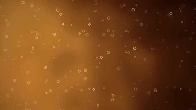 Macro view of golden carbonation bubbles rising through an amber liquid, perfect for beverage backgrounds or refreshing beer advertisements.