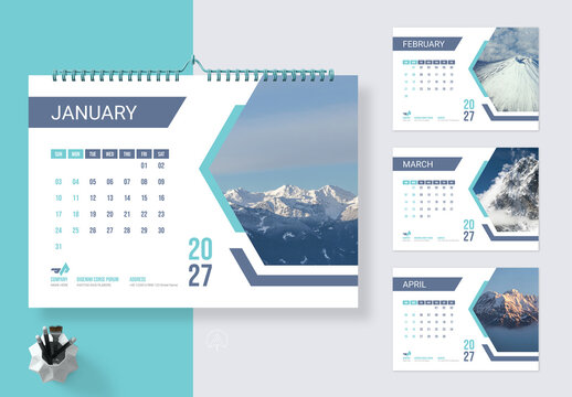 Mountain Travel 2027 Theme Calendar Design