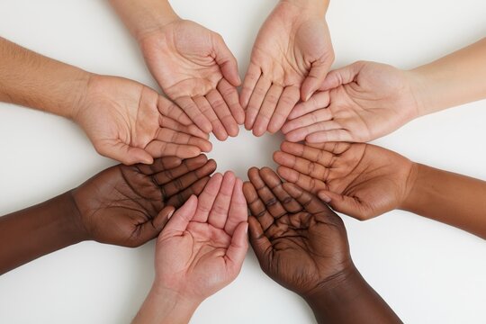 The Circle of Hands Connecting Diverse Cultures in Unity and Collaboration