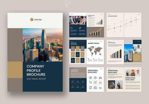 Modern Corporate Company Profile Brochure and Annual Report Template