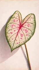 Obraz premium Elegant leaf art wallpaper for mobile
