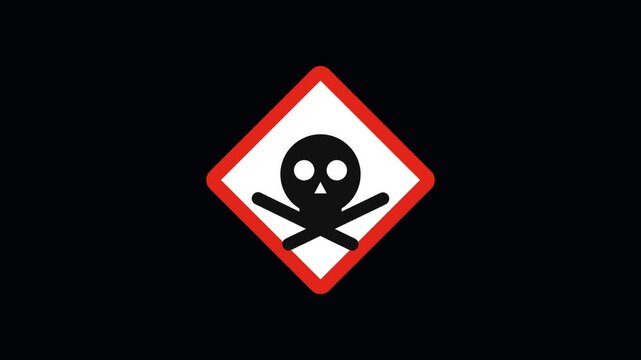 Toxic Substance Hazard Symbol Animation