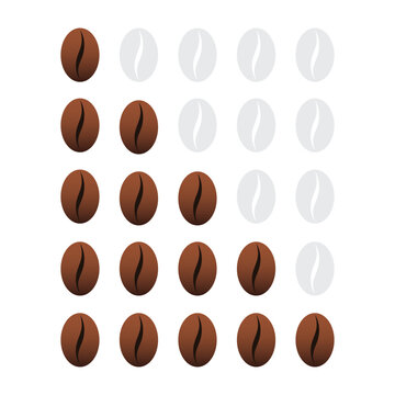 Coffee Strength Rating Score Vector Illustration