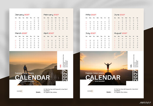 Wall Calendar Design Layout