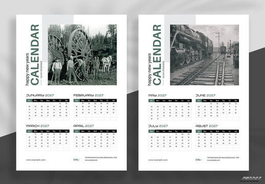 Wall Calendar Design Template