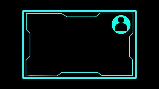 User icon frame animation displays glowing cyan borders. Profile verification clears the user icon frame animation. Modern avatar interface telemetry guides this user icon frame animation.