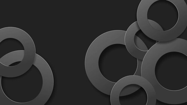 Minimal modern layered rings abstract background animation