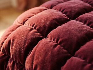 Obraz premium Close up of luxurious quilted velvet fabric.