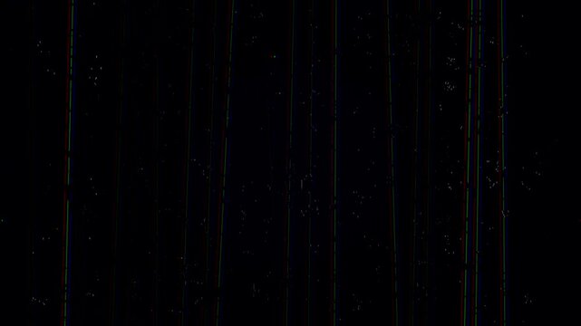 VHS Glitch Overlay with RGB Chromatic Aberration and Scanlines