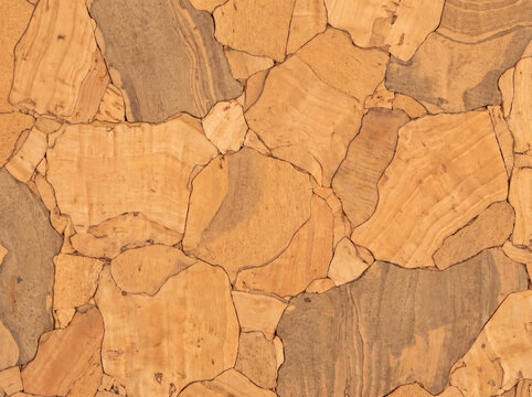 Natural cork texture background with organic brown and tan patterns