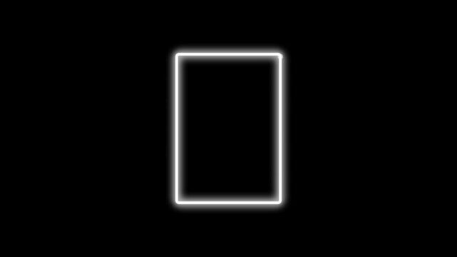 Letter J animation glows in sleek white neon lines on dark. Alphabet typography graphics define this letter J animation. Modern monogram title branding designs use the letter J animation.