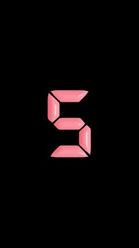 Digital number animation glows with a segmented figure Numerical clock countdown telemetry tracks on digital number animation Chronological sequence graphics feature number