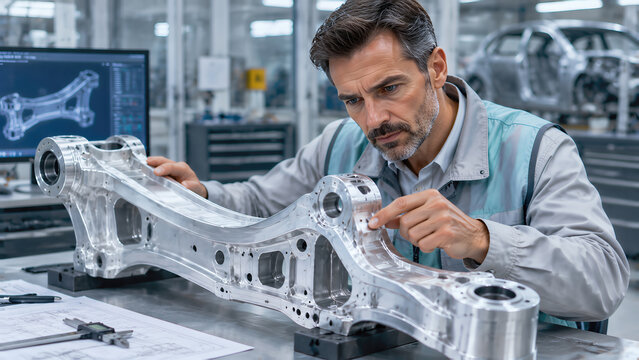 Aluminum Chassis Subframe Quality Inspection for Vehicle Manufacturing