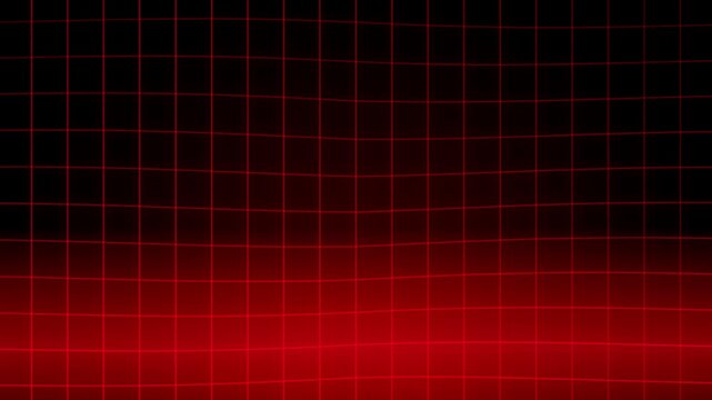 Retro 80s Red Neon Wireframe Perspective Grid Cyberpunk Synthwave Loop
