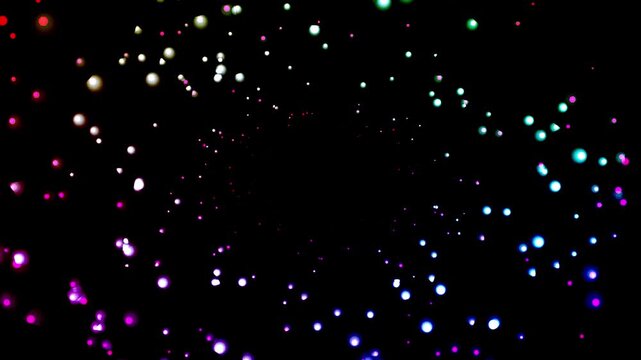Colorful Glowing Particle Burst and Twinkling Cosmic Star Explosion Loop