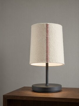 Wool Felt Lamp Shade With a Visible Stitched Overlap Seam for Interior Design