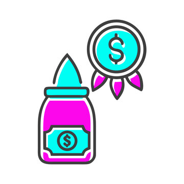 Online business startup digital launch and tech innovation icon
