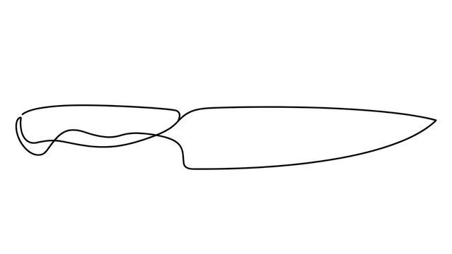 Kitchen Knife on white background.