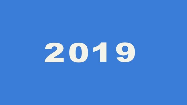 Animated years counter sequence: changing dates from 2006 to 2022 on blue background