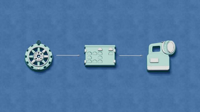 A maintenance rota assigns zones, guides a patrol, and resets the round for the next shift. Flat 3D style with smooth matte surfaces.