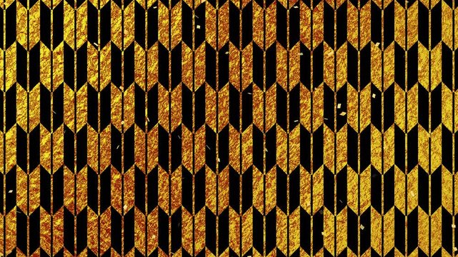 confetti gold fall pattern01 yagasuri pattern02 loop （gold black background）01