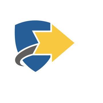 Shield with arrow logo