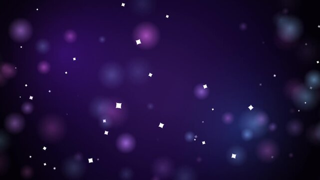Glowing Purple Cyan Bokeh Particles Stardust Seamless Background Loop  
